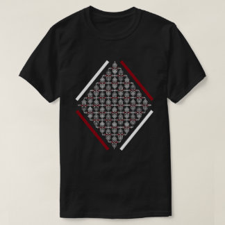 Camiseta Quadrado vermelho e branco com Padrões inspirados