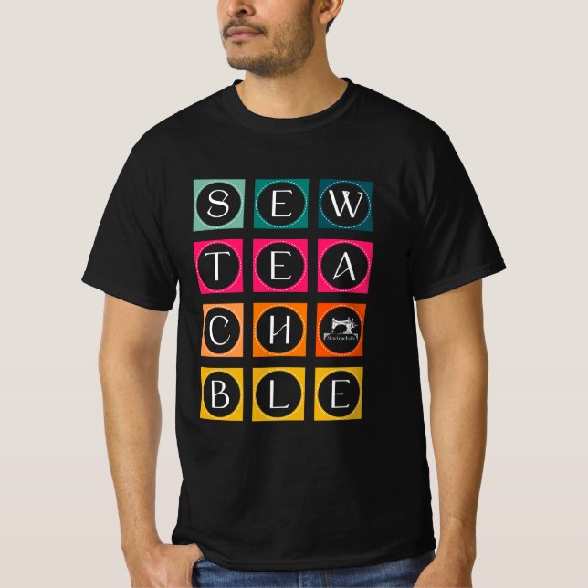 Camiseta Quadrados Coloridos Sewteachable (Frente)