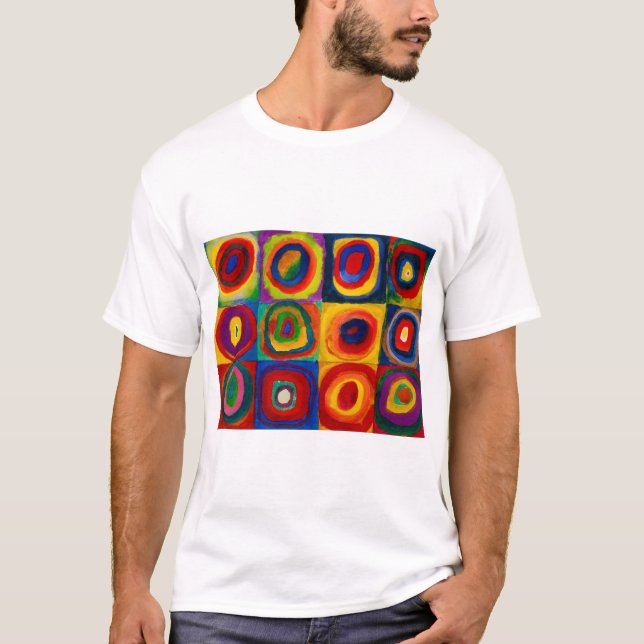 Camiseta Quadrados com Círculos, Abstrato, Wassily Kandinsk (Frente)