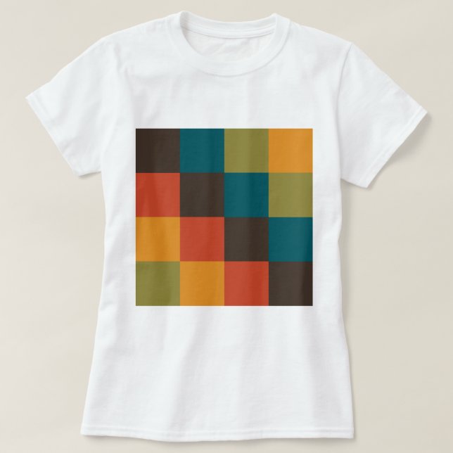 Camiseta Quadrados de cores (Frente do Design)