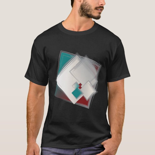Camiseta Quadrados Fibonacci Reproduzíveis (Frente)