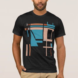 Camiseta Quadrados inspirados no MCM, de ferrugem azul-turq