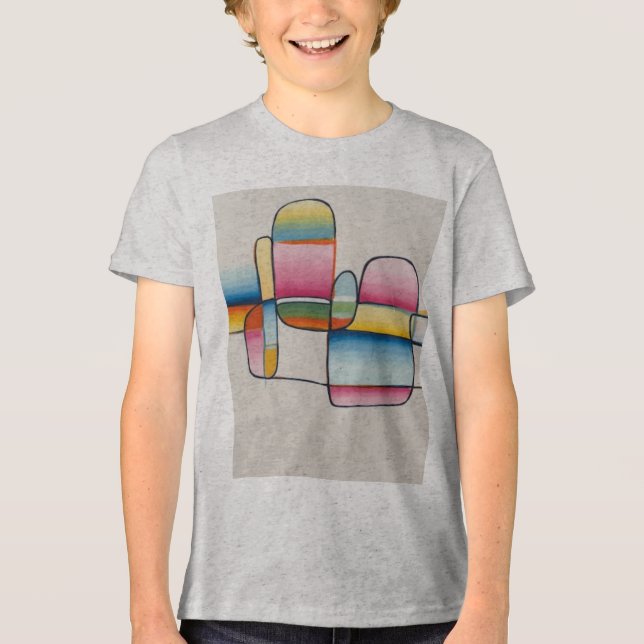 Camiseta Quadrados Macios e Linhas Felizes (Frente)