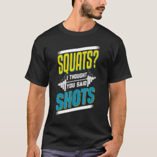 Camiseta Quadrados Que Eu Pensei Que Disseste Tiros No Peso