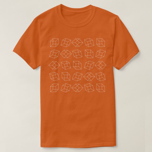 Camiseta quadrados rotativos (Frente do Design)