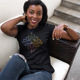 Camiseta Quadrados tracejados