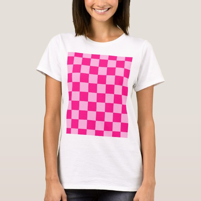 Camiseta Quadrados verificados retrorreflectores geométrico (Frente)
