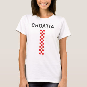 Camiseta Quadrados Verticais da Croácia