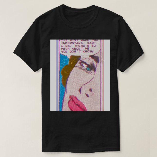 Camiseta Quadrinha Lofi Rapariga Lichtenstein Retro Vintage (Frente do Design)