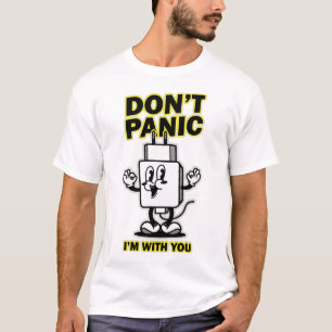 Camiseta Quadrinha móvel de banda desenhada: Não entre em p