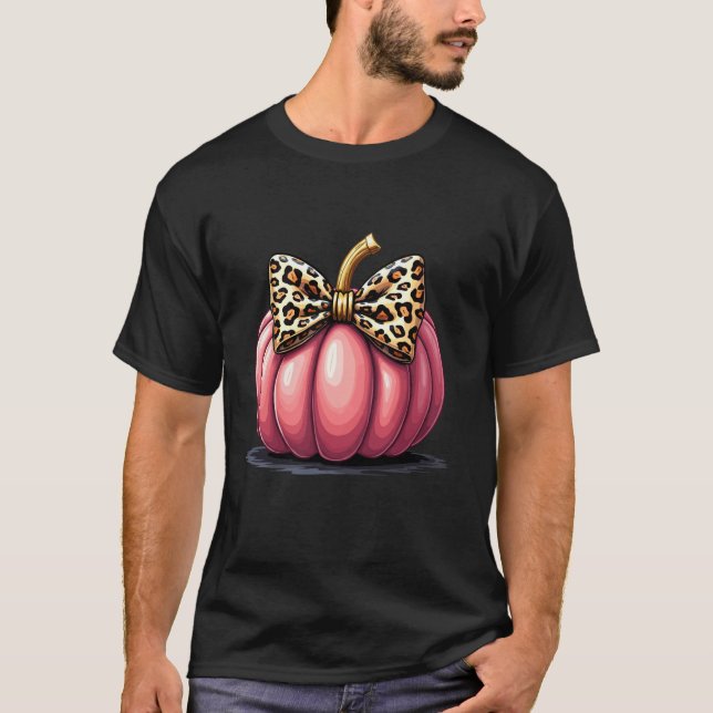 Camiseta Quadrinho Rosa-Cinzento Coquetel Leopard Arco Hall (Frente)