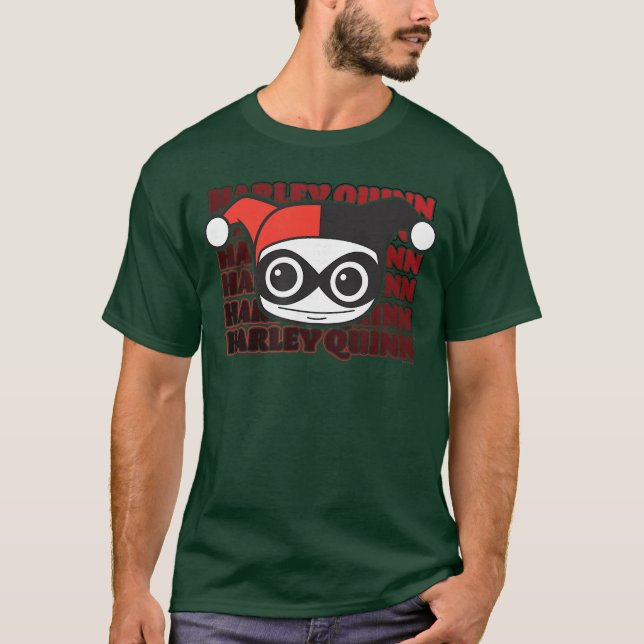 Camiseta Quadrinhos da DC Harley Quinn Chibi Pilha engraçad (Frente)