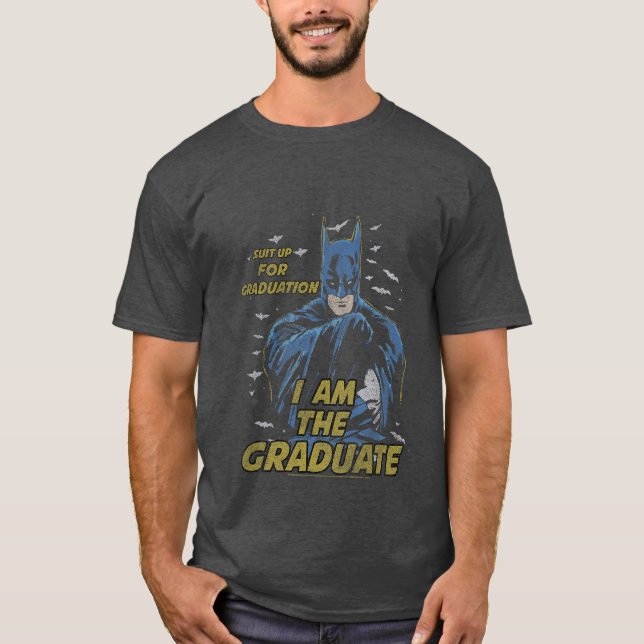 Camiseta Quadrinhos DC Batman Eu Sou Graduado Esboço do Bat (Frente)