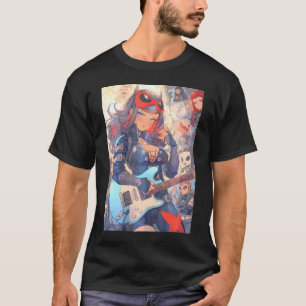 Camiseta Quadrinhos De Animes Vibrantes E Dinâmicos E Arte 