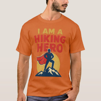 Camiseta Quadrinhos do Herói de Caminhada Montanha Aventura