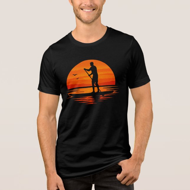 Camiseta Quadro-branco. Equilíbrio. Feliz. - Pá Sunset Stan (Frente)