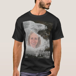Camiseta Quadro da foto dos sincelos do rio
