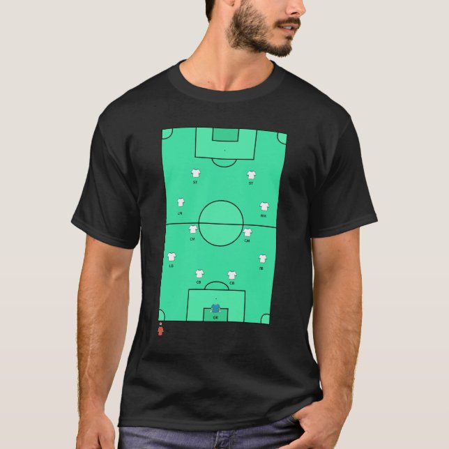 Camiseta Quadro de Equipa de Futebol Formação Personalizada (Frente)