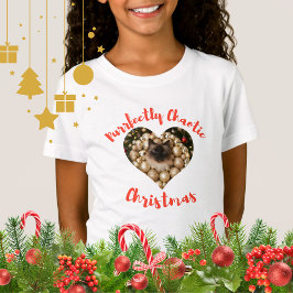 Camiseta Quadro de Foto de Gato Personalizado de Natal