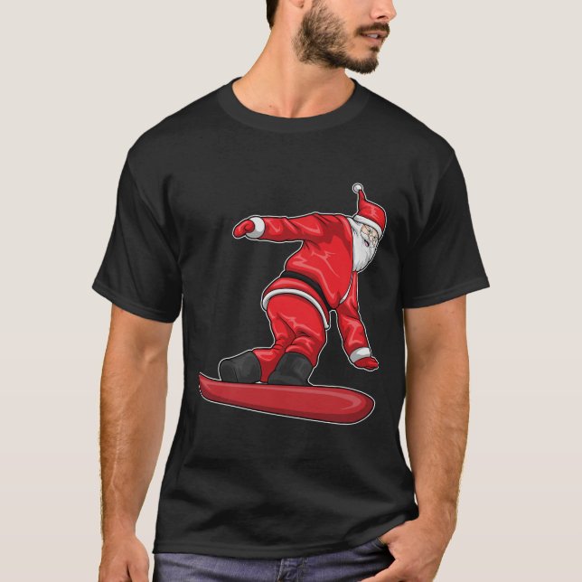 Camiseta Quadro de Neve Natal Santa Claus (Frente)