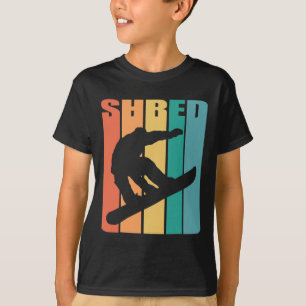 Camiseta Quadro de neve Retro 70s Imagem Diversão de silhue