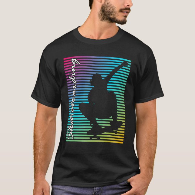 Camiseta Quadro de skate de bordo de longa distância (Frente)