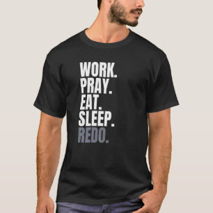 Camiseta Quadro De Trabalho De Referência Reze Para Dormir 