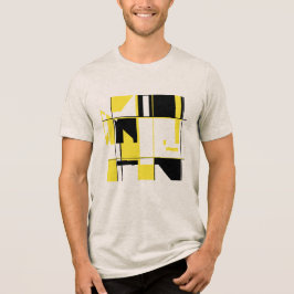 Camiseta Quadro de verificação de Abstrato de Contemporâneo