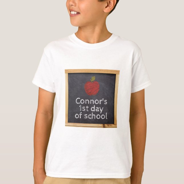 Camiseta Quadro Escolar Personalizado no Primeiro Dia (Frente)