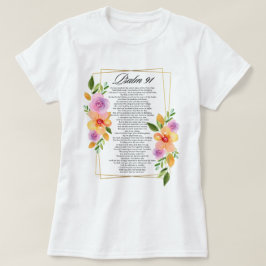 Camiseta Quadro Geométrico Floral Psalm 91