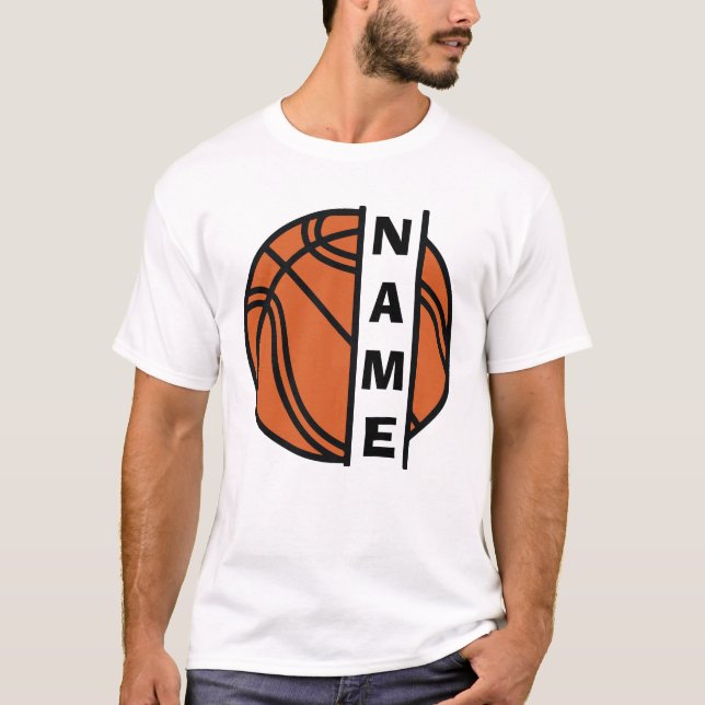 Camiseta Quadro Personalizável de Basquete com Moldura Divi (Frente)