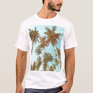 Camiseta Quadro Tropical: Abstrato Palm Trees