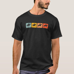 Camiseta Quadros de Movimento Esportivo de Corrida de Caval