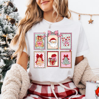 Camiseta Quadros de Natal Fofo Coquette