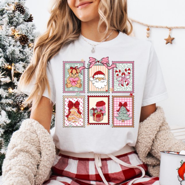 Camiseta Quadros de Natal Fofo Coquette (Criador carregado)