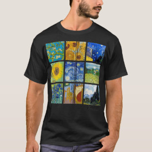 Camiseta Quadros Van Gogh, Girassóis, Foguetes Estrelados