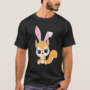 Camiseta Quadrrel Bunny Ears Páscoa Dia Bons Animal Boys Gi