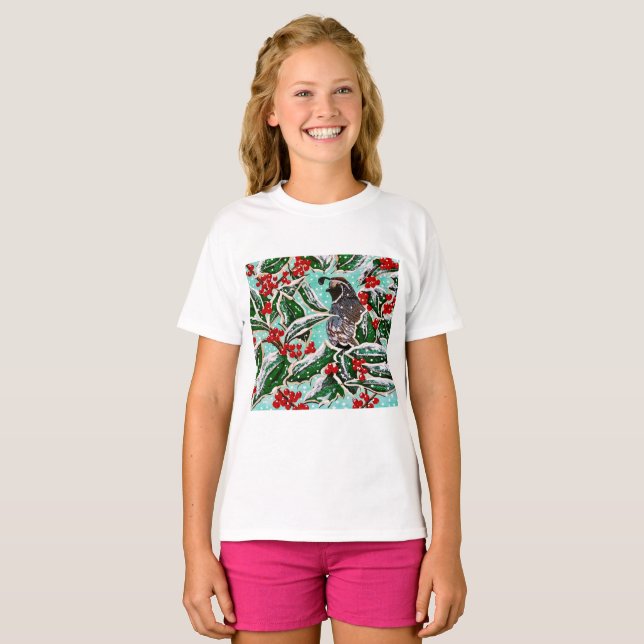 Camiseta Quail in Holly Magnet (Frente Completa)