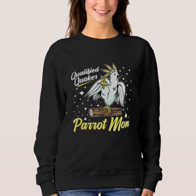 Camiseta Quaker Parrot Mãe Qualificada Para Pássaros (Frente)