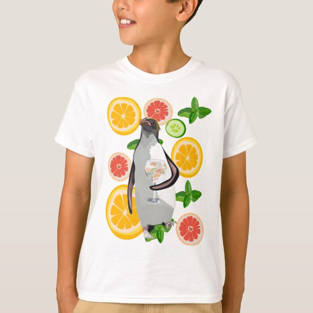 Camiseta Qual é a bebida favorita de um pinguim (Frente)