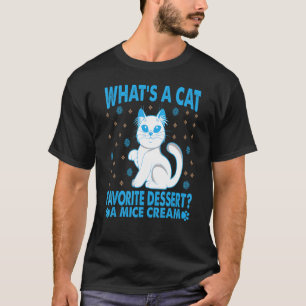 Camiseta Qual é a sobremesa favorita de um gato 3