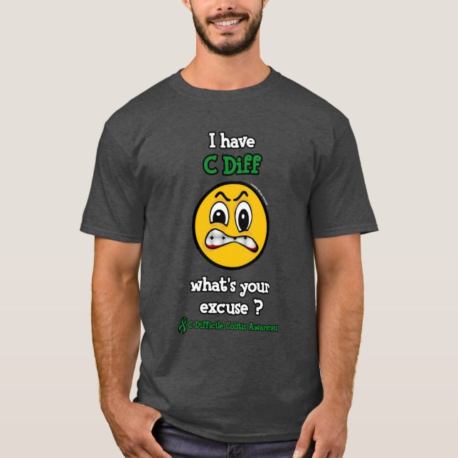 Camiseta Qual É a Sua Desculpa...C Diff (Frente)
