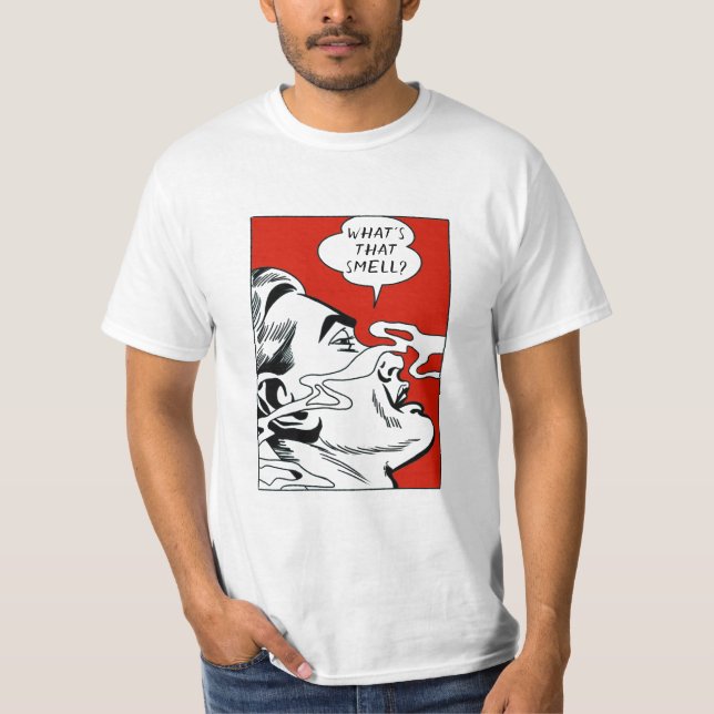 Camiseta Qual é esse cheiro (você pode personalizá-lo) (Frente)