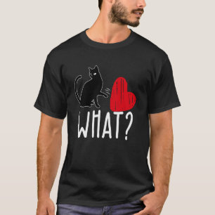 Camiseta Qual é o Gato do Meu Gato de São Valentim Mãe Pai