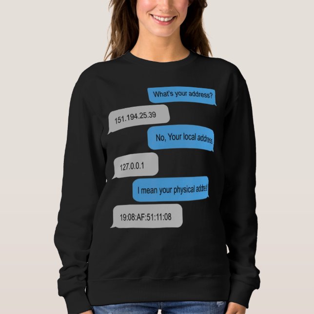 Camiseta Qual é o seu endereço Eu sou programador no seu lo (Frente)