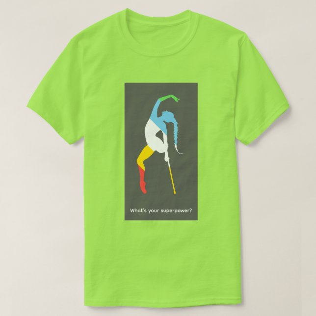 Camiseta Qual é o seu superpoder? Mês do Orgulho da Deficiê (Frente do Design)