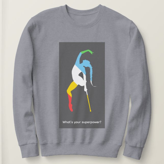 Camiseta Qual é o seu superpoder? Mês do Orgulho da Deficiê (Frente do Design)