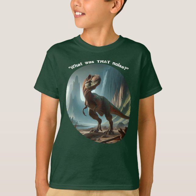 Camiseta "Qual era aquele barulho?" Dino Boy (Frente)