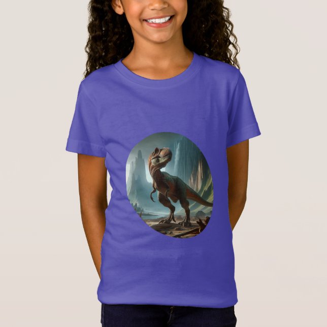 Camiseta "Qual era aquele barulho?" Dino Girl (Frente)