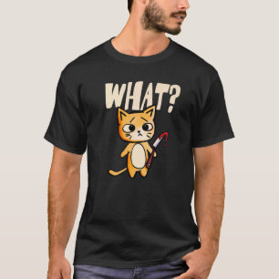 Camiseta Qual Gato Com Faca Piada Boba Fofa